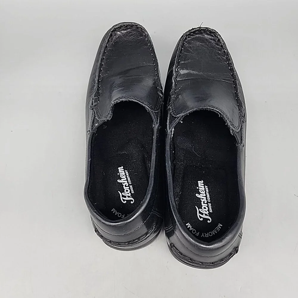 Florsheim Kids Shoes Boys 5 Jasper Jr Venetian Leather Formal Loafers Black